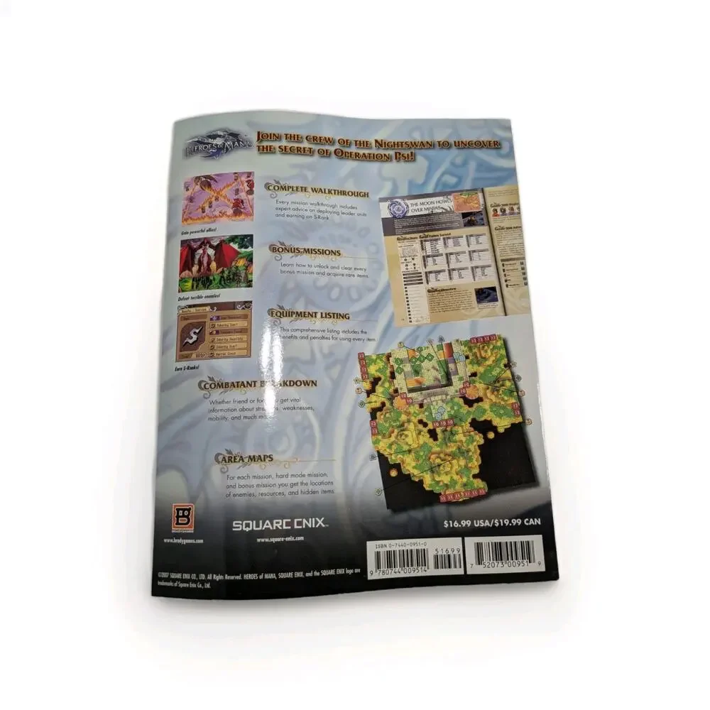 Heroes of Mana Official Strategy Guide BradyGames Nintendo DS Square‎ Enix Rare